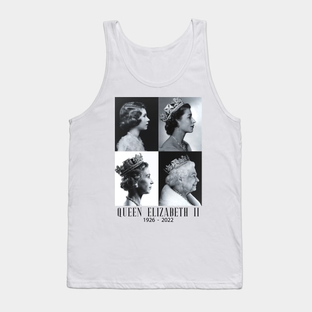 Rip Queen Elizabeth II God Bless the beautiful Queen 1926-2022 Tank Top by myartworkdiary